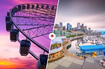 SEATTLE AQUARIUM & THE GREAT WHEEL & WATERFRONT PARK & MINERS LANDING	